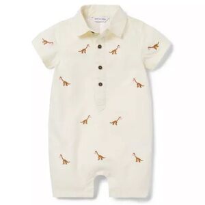Janie and Jack Cream Dinosaur Bodysuit